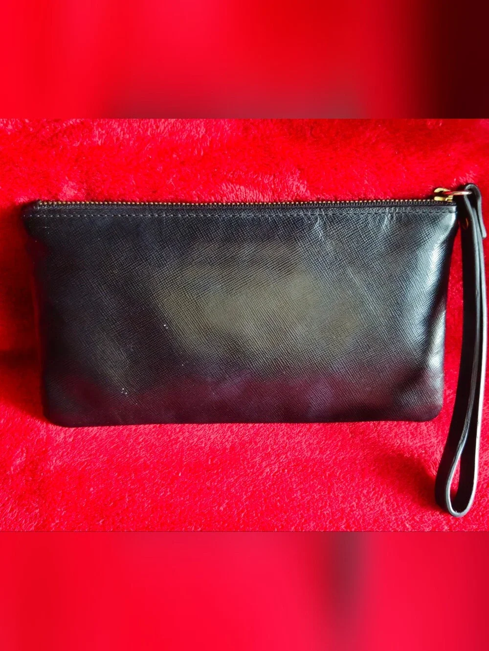 Cynthia Rowley Black Leather Wristlet